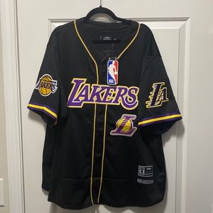 NWT Authentic NBA Lakers Baseball Jersey